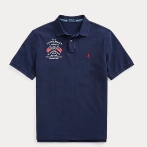 Polo Ralph Lauren. Classic Fit Americana Mesh Polo Shirt navy